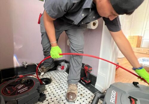 drain line repair sewer line repair toilet clog video camera inspection chain knockers collapsed sewer line